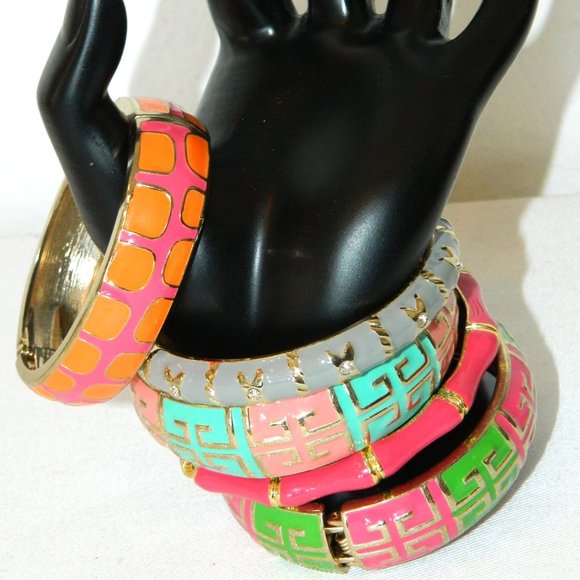 Fornash enamel hinge bracelets - Picture 1 of 16